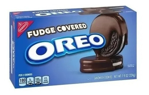 Oreo Fudge Covered Chocolate Cookies 224 G Importado Eua