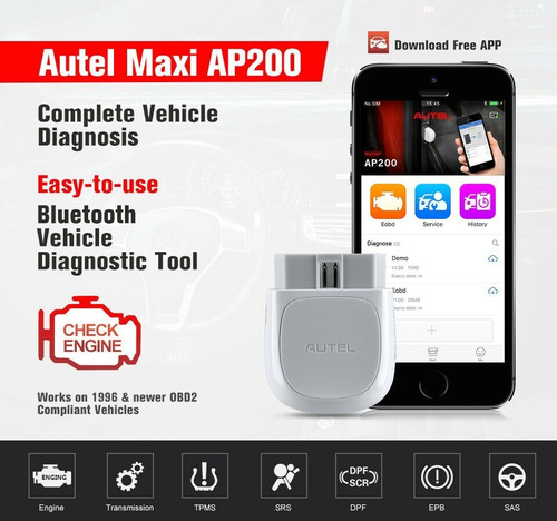 Imagen 3 de 6 de Escaner Automotriz Multimarcas Autel Maxiap Ap200 Elm327