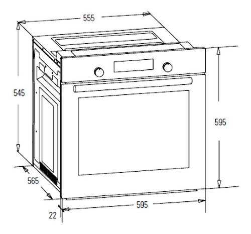 Imagen 5 de 7 de Horno Eléctrico Empotrable Digital Ultracomb Uc-e60d 60lts P