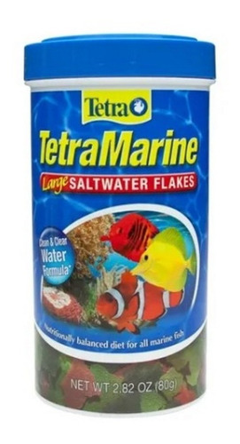 Alimento P/peces Tetramarine Flakes 80 Gr 2.82 Oz Tetra