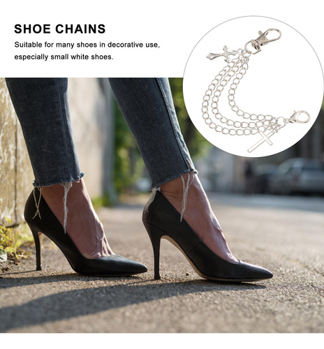 1 Par De Elegantes Cadenas Para Zapatos Con Colgante De Robo