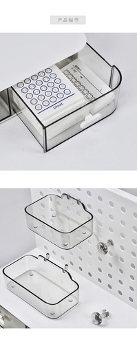 Organizador De Escritorio De Tablero Perforado Simple