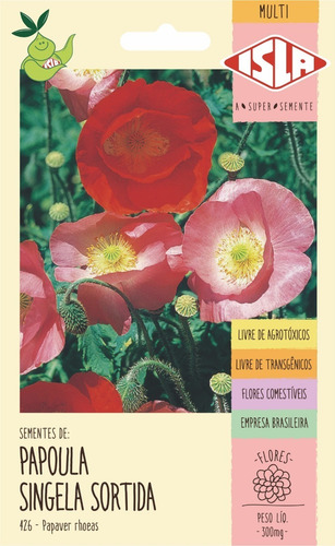 Sementes De Papoula Singela Sortida