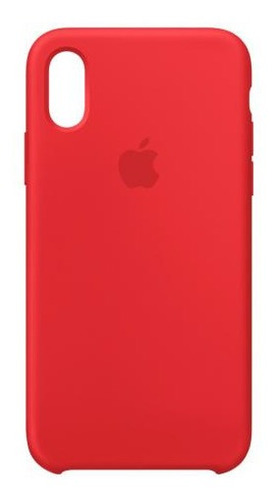 Capa iPhone XS - Silicone Apple Vermelho