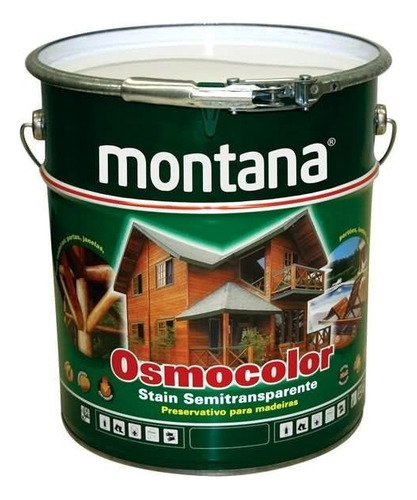 Osmocolor Stain  Montana Lata 18 Litros Cores Acabamento Acetinado Cor Canela