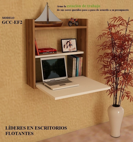 Escritorios Flotantes Minimalista En Melamina Mod. Gcc-ef2