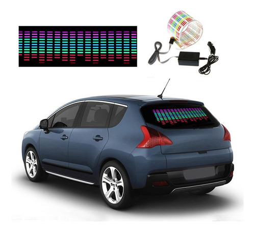 Mkk Equalizador Led Ativado Por Som Para Pára-brisa De Carro