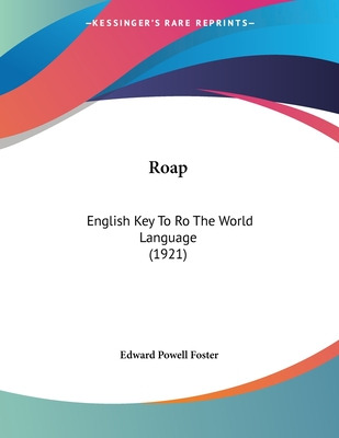 Libro Roap: English Key To Ro The World Language (1921) -...
