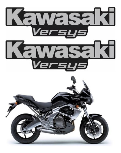 Kit Adesivos Emblemas Para Kawasaki Versys Preta 13406