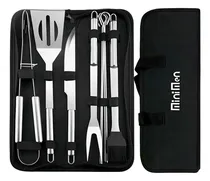 Comprar Kit Churrasco Profissional De Inox 9 Peças Para Fim De Seman Minimen Churrasco Sk-1