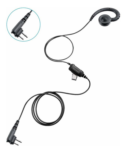 Swivel Earpiece W/in Line Mic/ptt For Motorola Radios Cls 14