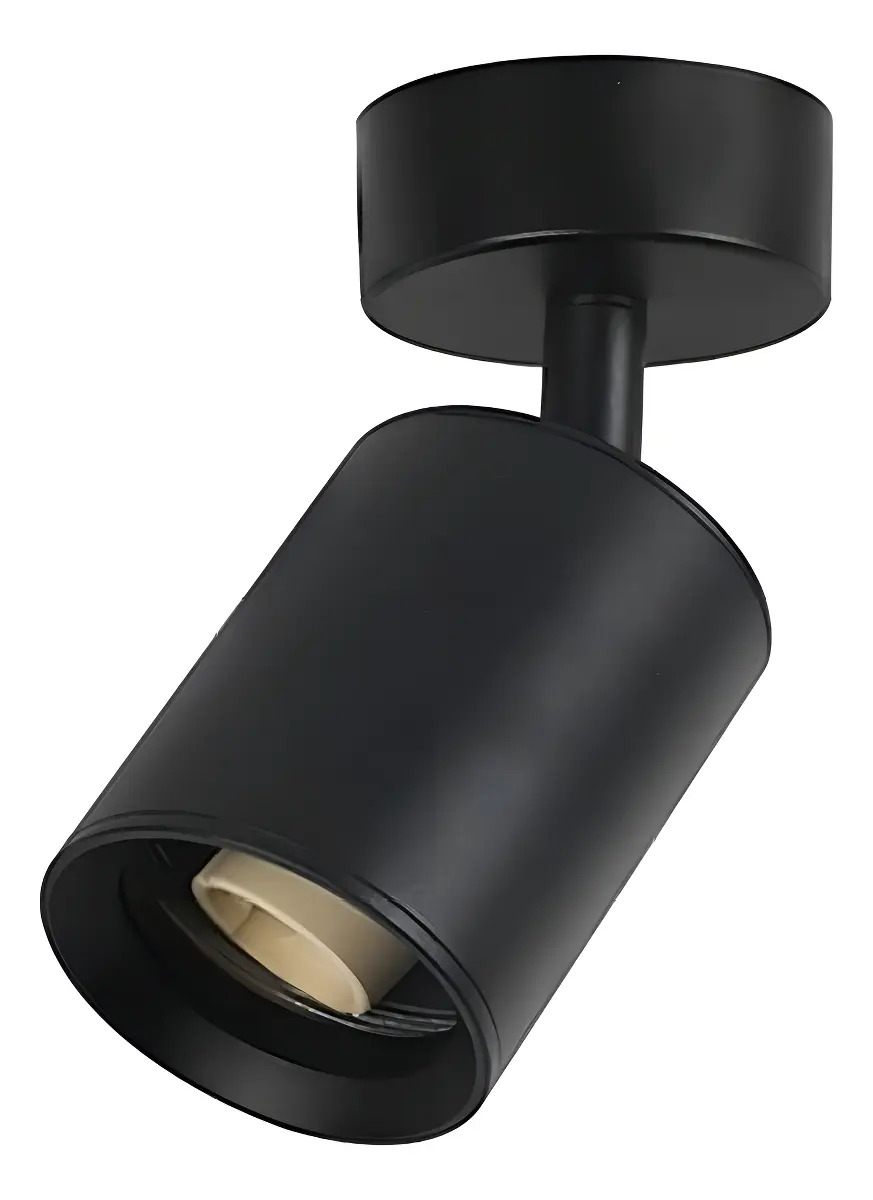 Aplique GU10 WANT/KONNERGIE Dirigible Aluminio Negro LED Pared