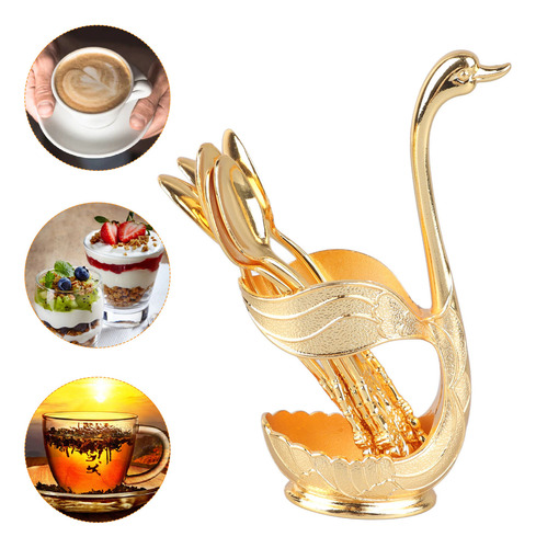 Portacucharas Tipo Cisne Para Café, Elegante, De Aleación, P