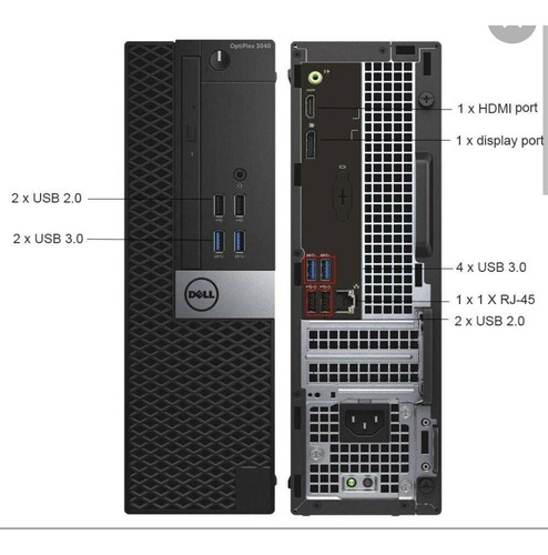 Cpu Dell Slim Core I5 7ma Gen 8gb Ram Ssd 240gb Hdmi (Reacondicionado)