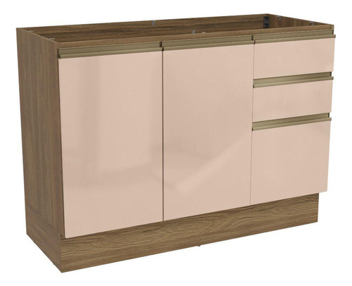 Balcão Kappesberg N626 120cm Mdf 2 Portas3 Gavetas 88x120x52