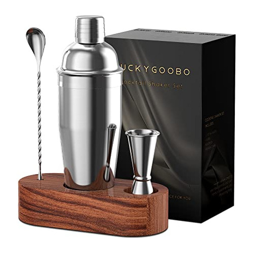 Set De Coctelera Luckygoobo, 24 Oz, Acero In