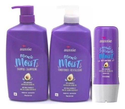  Kit Aussie Abacate-shampoo E Cond. 778ml + Mascara 236ml