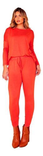 Conjunto Blusa E Calça Jogger Viscolycra Plus Size