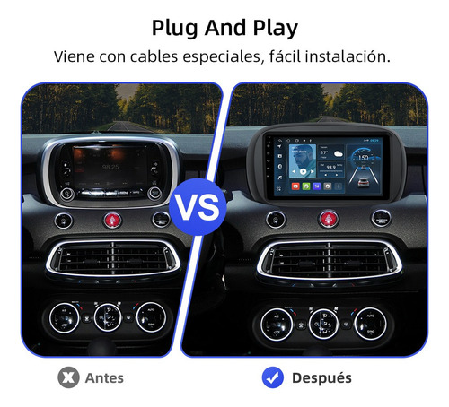 Estéreo 1+32gb Cámara For Fiat 500x 2016-2022 Gps Wifi Bt