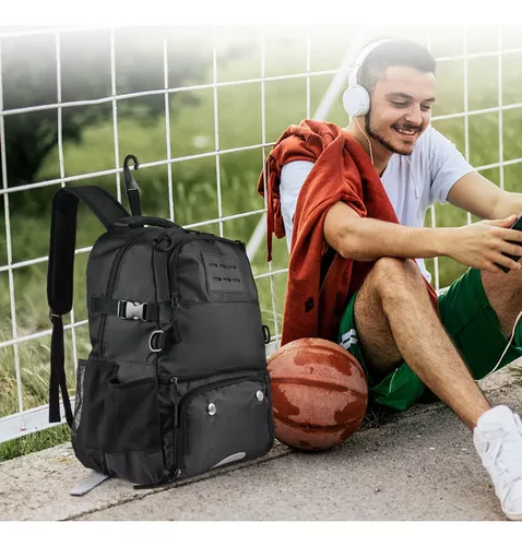 Mochila Deportiva Hombre Multifunción Baloncesto Fútbol Escolar Bolsa Casual  Para Laptop Carga Usb