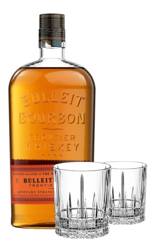 Whisky Bulleit Bourbon 700ml + 2 Vasos Spiegelau - Combo 