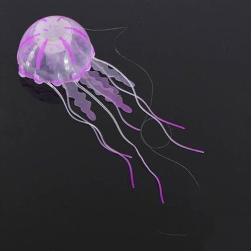 Medusas Artificiales Coloridas Y Brillantes Peceras Acuario