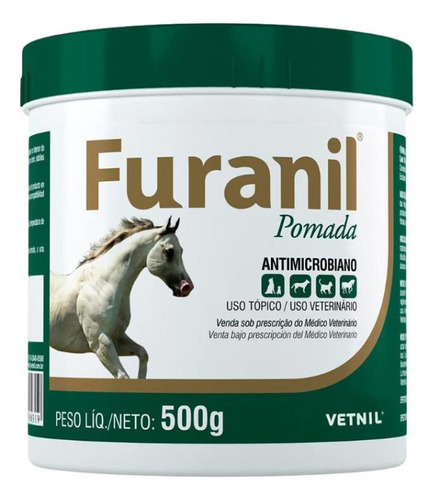 Furanil Pomada 500g P/ Equinos Cavalos Vetnil