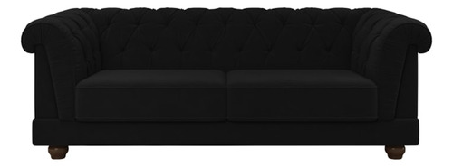 Sofa 3 Lugares 220 Cm Ponteio Veludo Sl 944 Moll