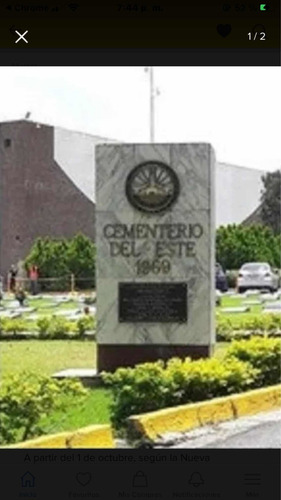 Imagen 1 de 1 de Venta De 3 Parcelas (6 Puestos ) - Cementerio Del Este