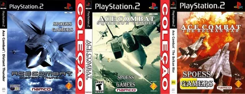 Ace Combat Ps2 Coleção (3 Dvd) Simulador De Avião Pal