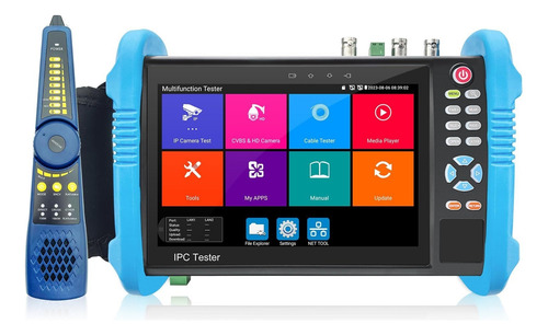 Cctv Tester 4k Probador De Cámaras Ip Con Trazador De Cables