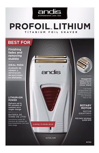 Patillera Andis Slimline Pro Li + Afeitadora Profoil Shaver