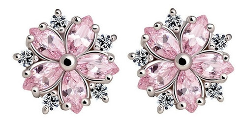 Pendientes Flor Cicinio 925 Studs De Plata Esterlina