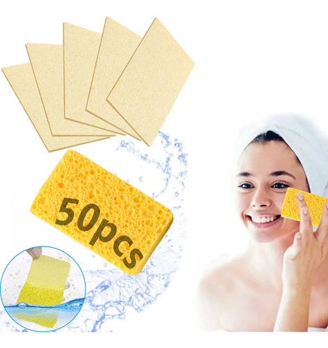 Esponjas Para Cara Faciales Limpieza Pads Desmaquillante,50p