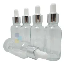 Comprar Frasco Vidrio Gotero 30cc Gotero Plateado Botella Vidrio X10