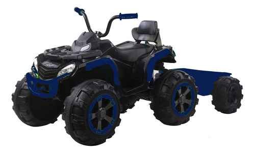 Cuatrimoto A Batería Bebesit Quad Con Carro - Azul