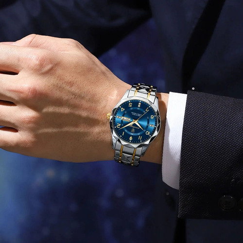Reloj De Cuarzo A La Moda Para Hombre Con Ventana De Fecha I