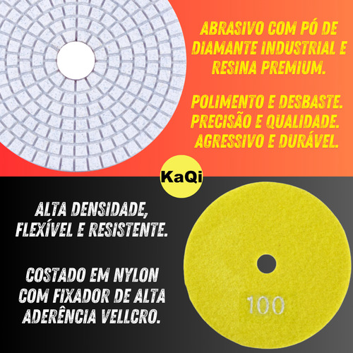 20 Lixas 4 Pol.100mm Diamantada Discos Grão Granito Mármore