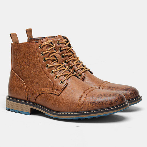 Botas De Tornozelo Masculinas, Calçados Confortáveis Em Cour