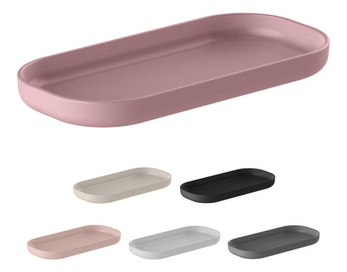 Mini Bandeja Organizador Ambiente Decorativa Banheiro Dual Cor Rosa Quartz