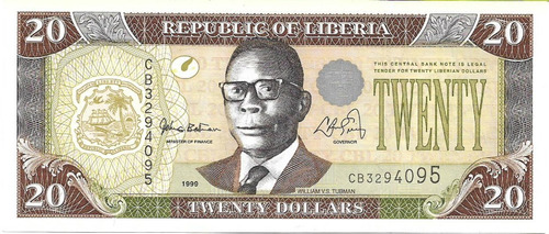 Liberia. 20 Dolares. 1999. Pick 23. Unc S/c