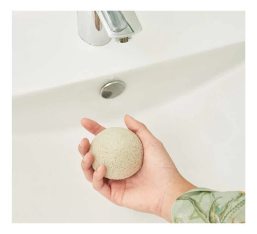Konjac Esponja Natural Facial Con Arcilla Verde Piel Mixta