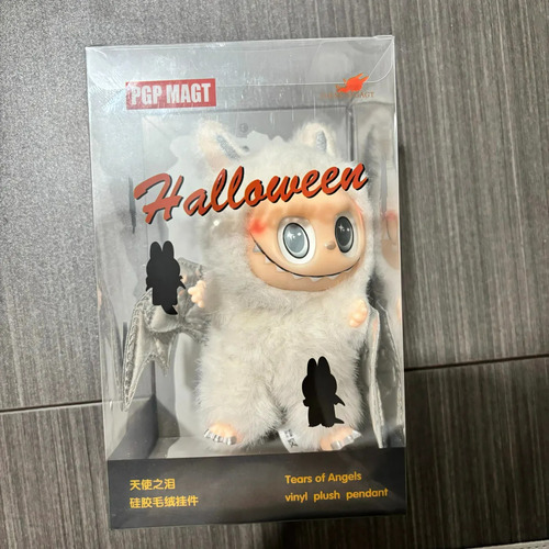 Peluche Labubu Blanco Halloween Edición Llavero Replica Blanco