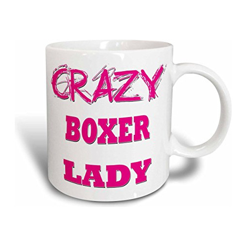 Taza De Cerámica Crazy Boxer Lady, 11 Oz