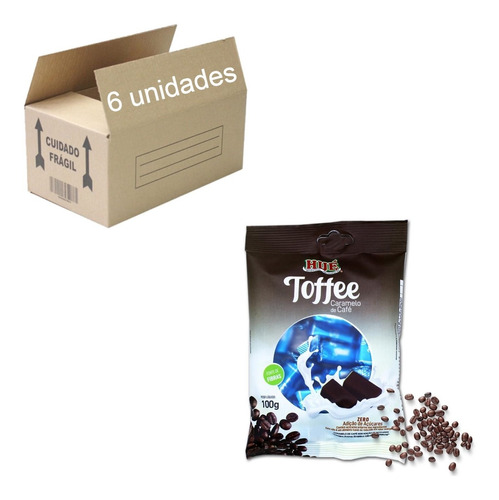 Toffee Caramelo De Café Zero Hué 100g (6 Unidades) Kit