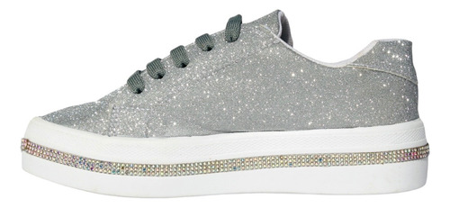 Tenis Para Dama Corazon Brillos Comodos Xv Años Boda Fiesta