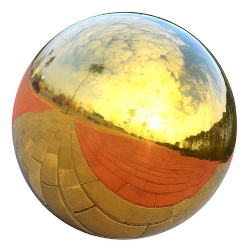 Esfera De Adorno De Jardín 138mm Dorado