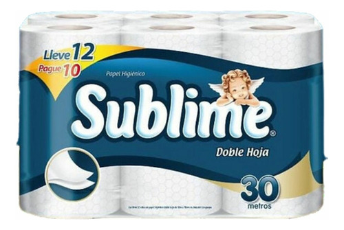 Papel Higiénico Sublime Doble Hoja X 12 Rollos