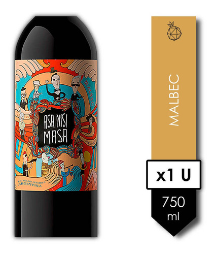 Imagen 2 de 10 de Asa Nisi Masa Malbec . Vino . 750ml - Tomate Algo® -