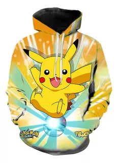 Sudadera Térmica Con Capucha Y Estampado De Anime Pokémon